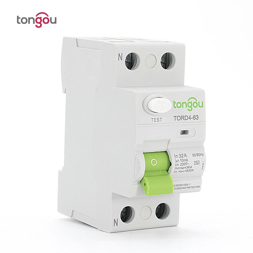 AC 2P 32A 10mA электронный Тип RCCB RCD 110V 230V автоматический выключатель остаточного