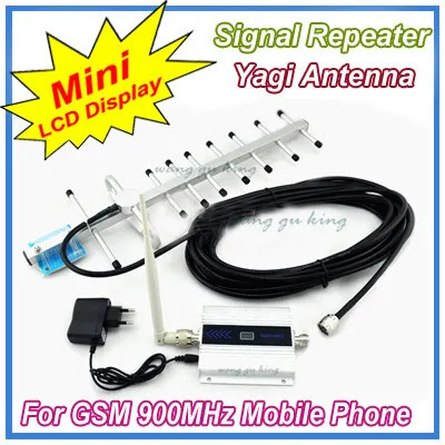 

13dbi Antenna yagi with Cable GSM signal booster cell phone GSM signal repeater with LCD Display 900mhz signal amplifier