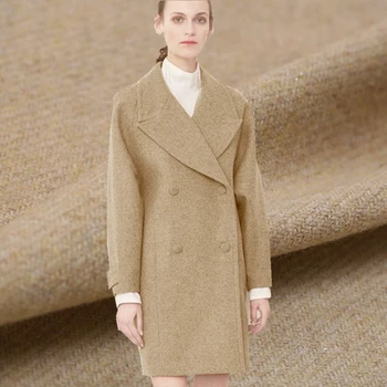 

Limited hot sale Japan the original package imported yarn-dyed tweed wool fabric for coat tissu au meter bright cloth DIY tecido