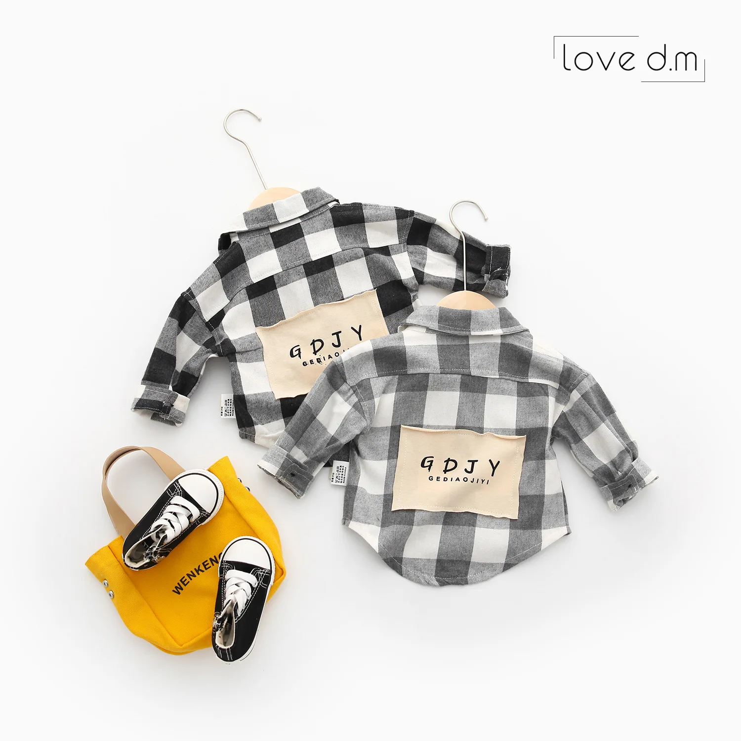 

Baby Boys Blouse Cotton Long Sleeve Boy Shirt Spring Plaid Toddler Turn Down Collar Button Kids Shirt Blusa Blanca New Arrival