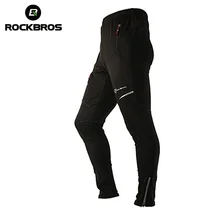 ROCKBROS осень зима ветрозащитные тепловые велосипедные штаны ciclismo bicicleta велосипедная одежда велосипедные штаны Велосипедное снаряжение Черный