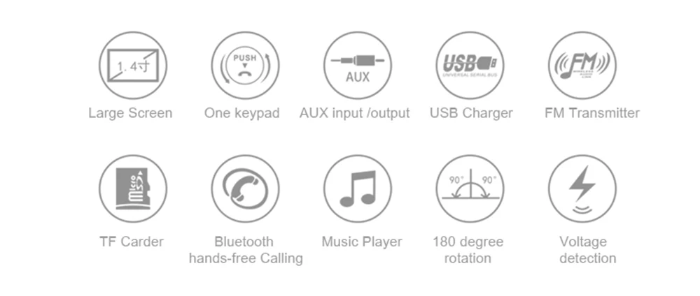 1,4 дюймовый ЖК-экран Автомобильный Bluetooth комплект громкой связи беспроводной Вызов FM передатчик модулятор Поддержка TF карты/U диск MP3 плеер DY380