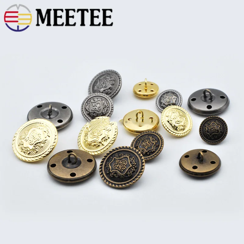 Meetee 50 шт. 12-30 мм Ретро медное пальто куртка металлические пуговицы мужской костюм декоративная пряжка DIY аксессуары для пошива одежды B3-15