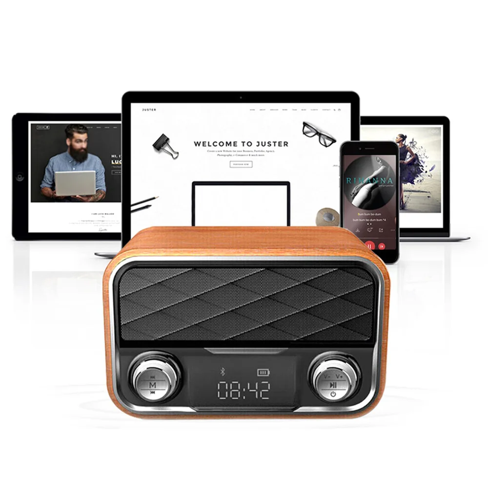 

Portable Speaker Wireless Bluetooth Sound Bar TF Card FM Stereo Hi-Fi Mini Sound Ball Speaker Tmall Outdoor Column Box