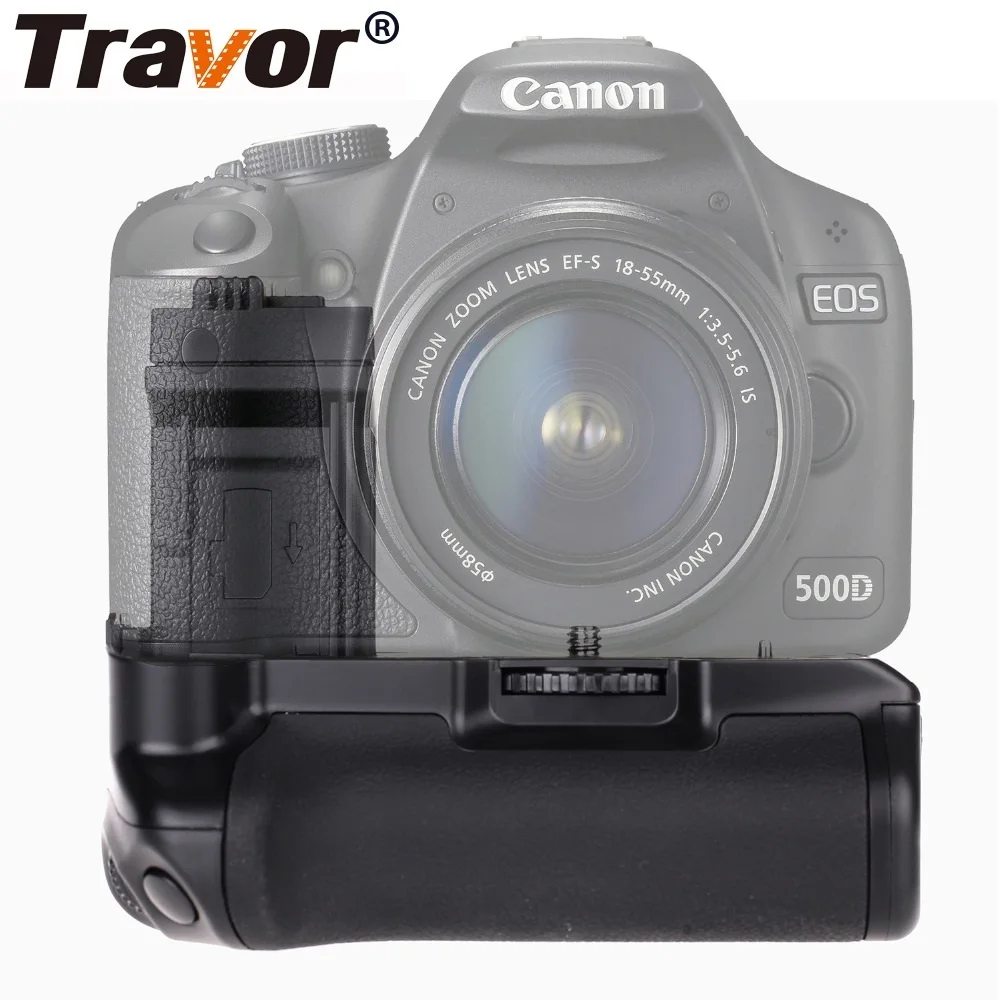 

Travor Camera Vertical Battery Grip Holder For Canon 1000D 450D 500D EOS Rebel XS XSi T1i Camera Battery Handle Replace BG-E5