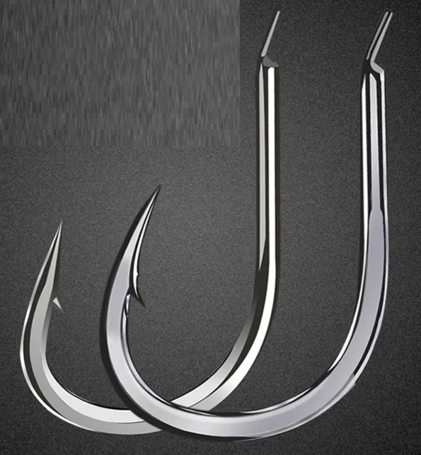Titanium alloy steel strengthened fish hook for rock fishing or river