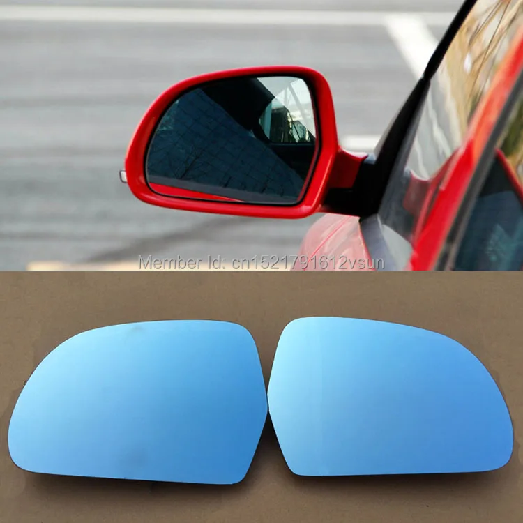 

smRKE 2Pcs For Skoda Octavia 2011-2014 Rearview Mirror Blue Glasses Wide Angle Led Turn Signals light Power Heating