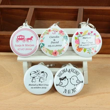 Персонализированный свадебный брелок с зеркалом на заказ логотип свадебные сувениры и подарки свадебные подарки для гостей Свадебные сувениры