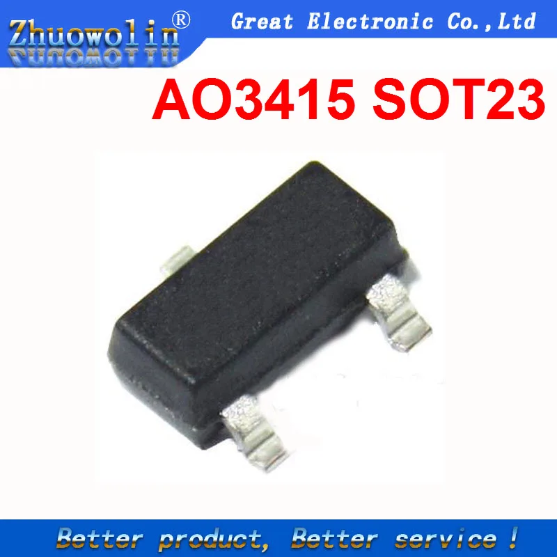 10pcs/Lot AO3415 AF2V1A SOT 23 MOS Transistorin Integrated Circuits