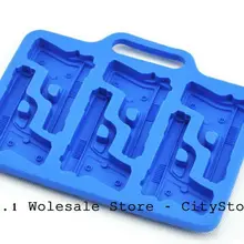 2 шт./лот Пистолет Мораторий вечерние Ice Форма для льда конфитюр шоколад кубик прессформы Торт прибор для приготовления печенья лоток пистолет льда лоток