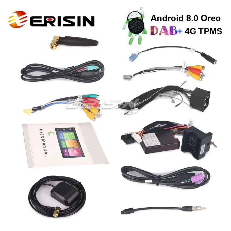 Excellent Erisin ES7496B 9" Android 8.0 Car DAB+ GPS Navi BT OBD 4G TPMS DTV-IN for BMW 3er E46 Rover75 MG ZT 5