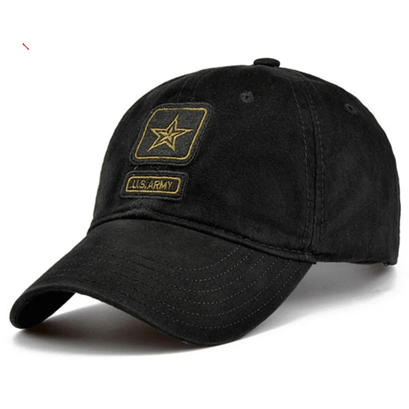 Новинка, мужская темно-синяя шапка, высокое качество, армейский зеленый Snapback, кепки для охоты, рыбалки, уличные камуфляжные бейсболки, регулируемые шапки для гольфа - Цвет: black3