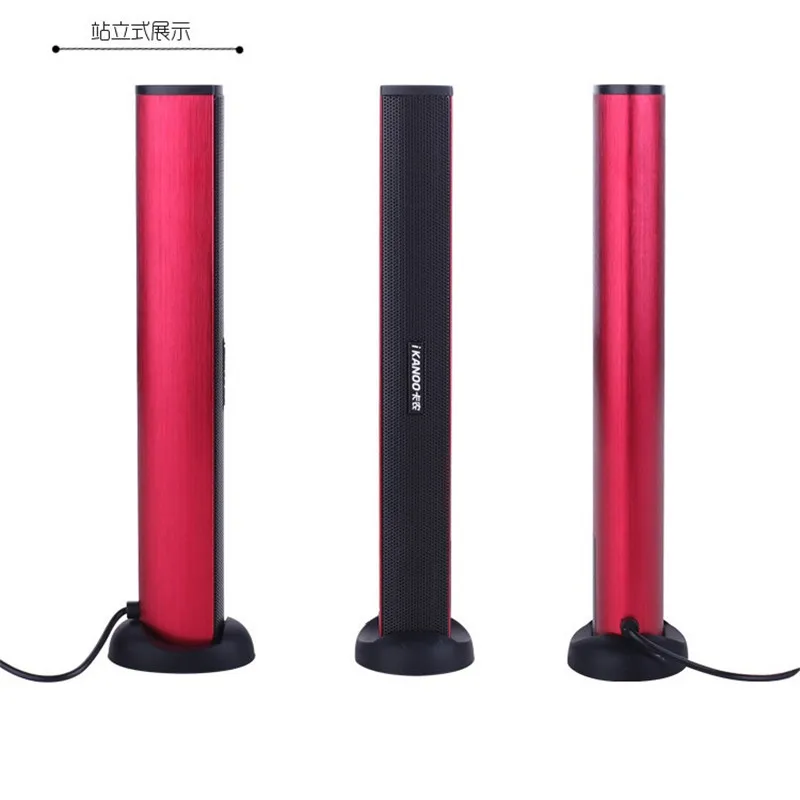 iKANOO HOT SALES Portable Laptop/Computer/PC Speaker Subwoofer USB Soundbar Sound Bar Stick Music Player Speakers For Tablet