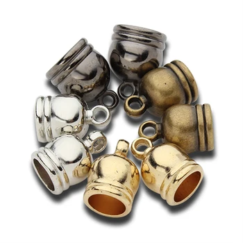 

SAUVOO 50pcs/lot CCB End Caps Crimp Beads 9mm Fit Diy Tassel Earrings Bracelet Necklace Pendant Jewelry Accessories Findings