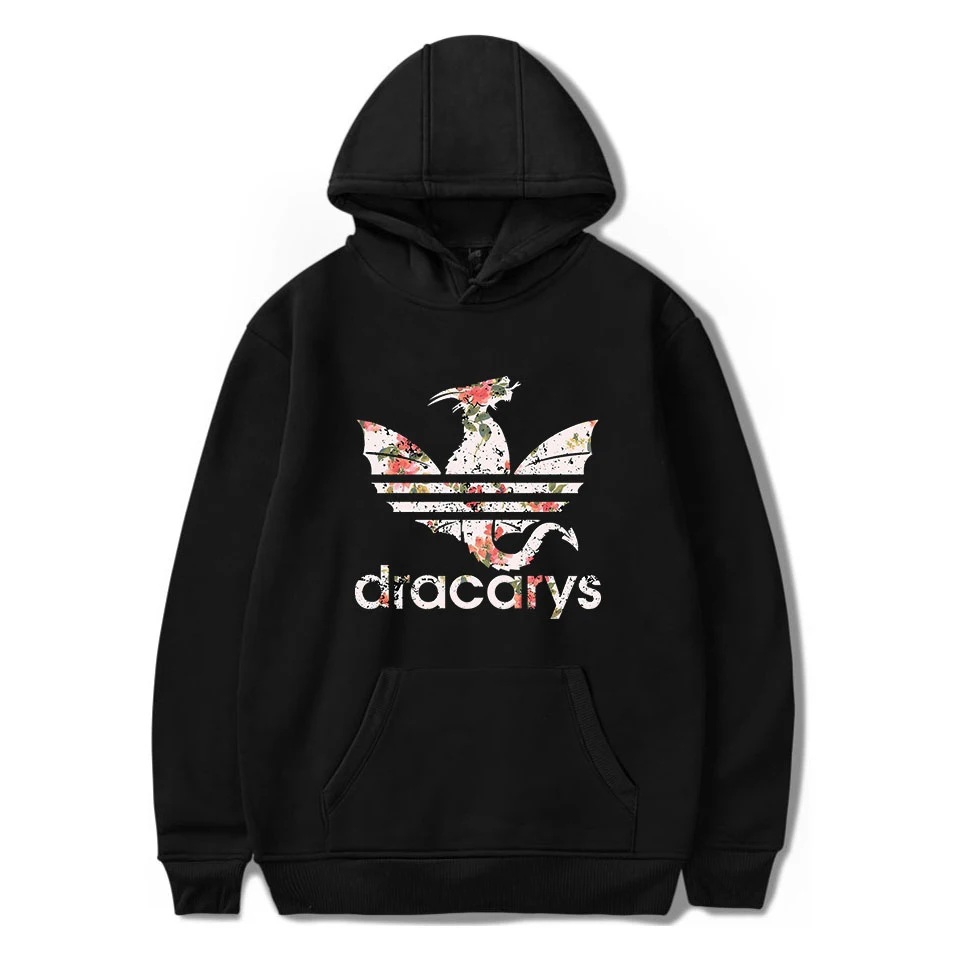 لعبة العرش Dracarys طباعة مريحة شعبية هوديس البلوز الرجال الأزياء محب عارضة الأساسية البلوفرات هوديس 4XL