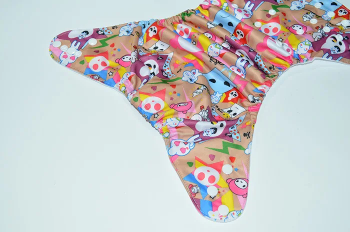 Adorable Fox Doll Print Washable Baby Cloth Diaper Nappy with 1PC Microfiber Insert FT77