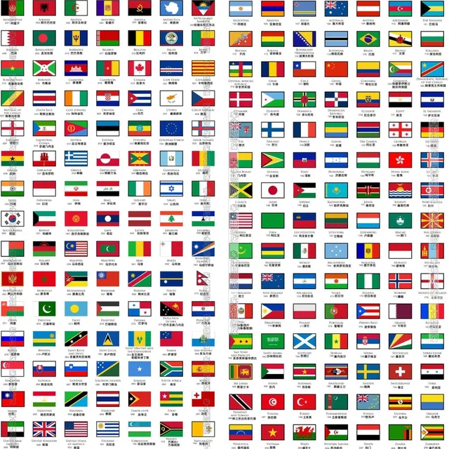 12 pcs set choose any 12 countries all 209 countries flag