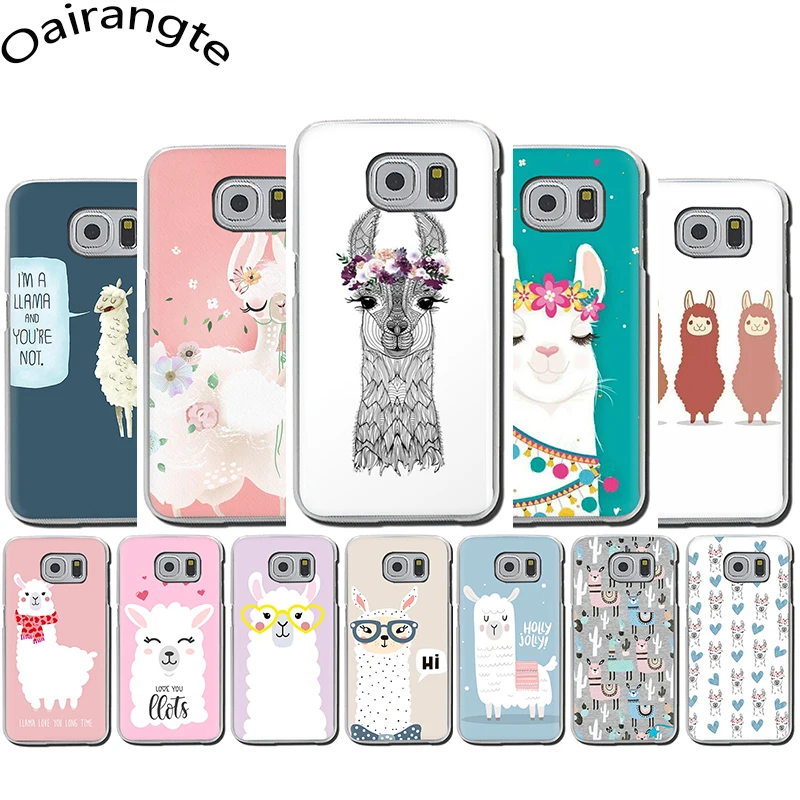 

Lama Llama Alpacas Animal Hard phone case for Samsung S6 S7 Edge S8 S9 S10 Plus S10e Note 8 9 10 M10 M20 M30 M40