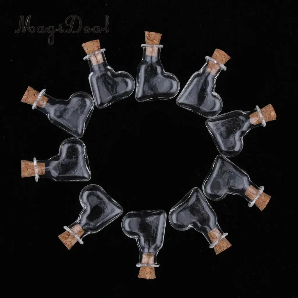 10pcs 2ml Small Glass Wishing Bottles Essential Oils Jars  Fragrance Reed Diffuser Vials DIY Decoration Tool