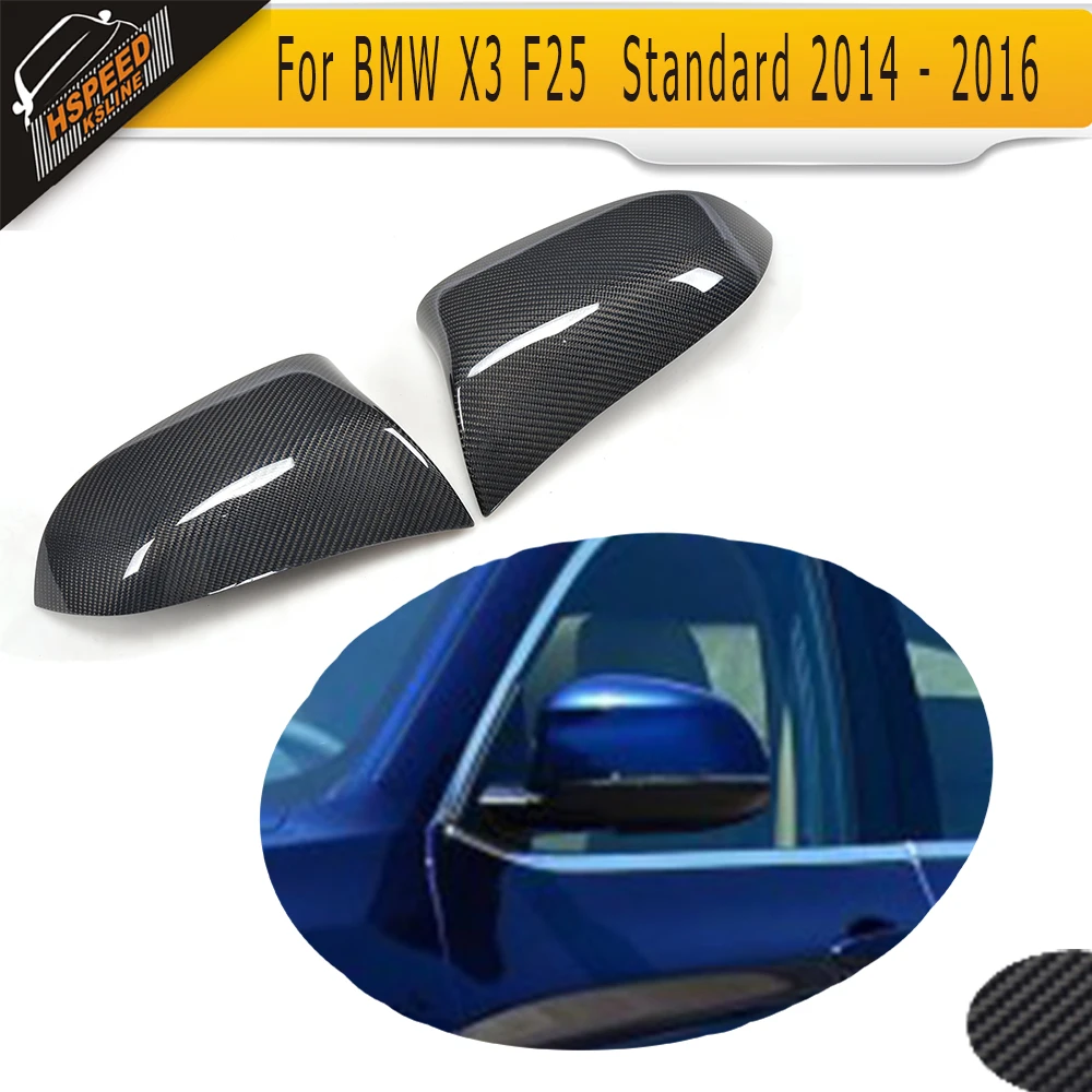 Carbon Fiber Car side mirror covers fender caps for BMW xDrive X3 F25