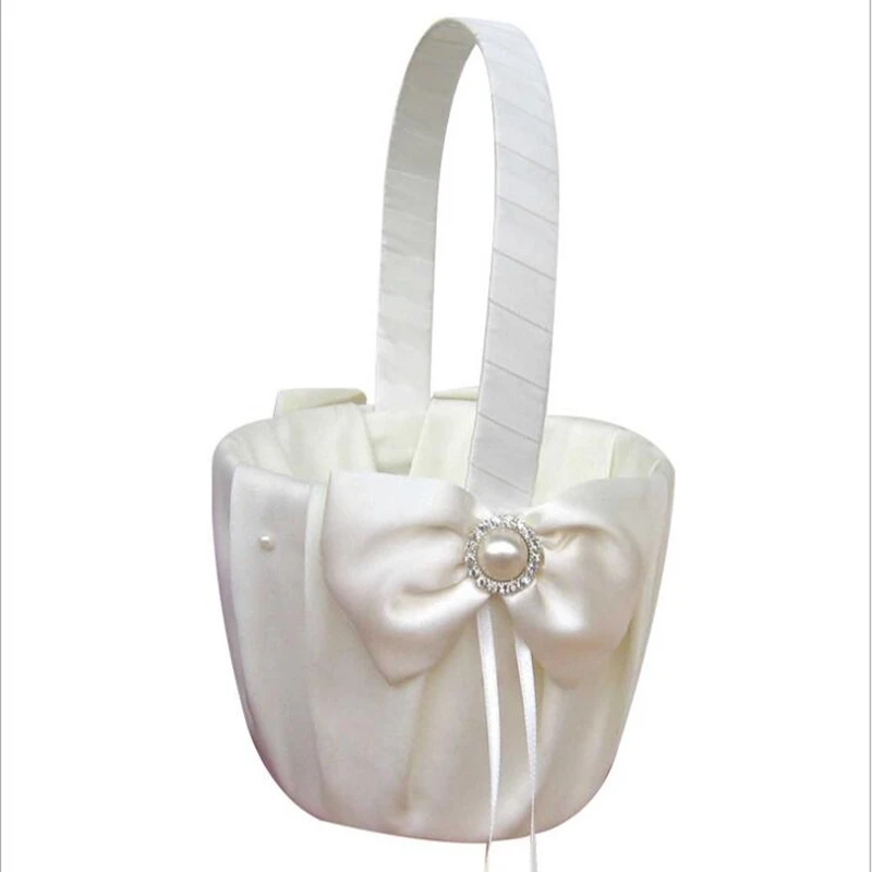 

Элегантный белый бант из атласной ленты с большим искусственным жемчугом, 1 шт., 8,66 дюйма * 5,19 дюйма, декор для свадебной вечеринки, цветок для девочек/мальчиков, корзина