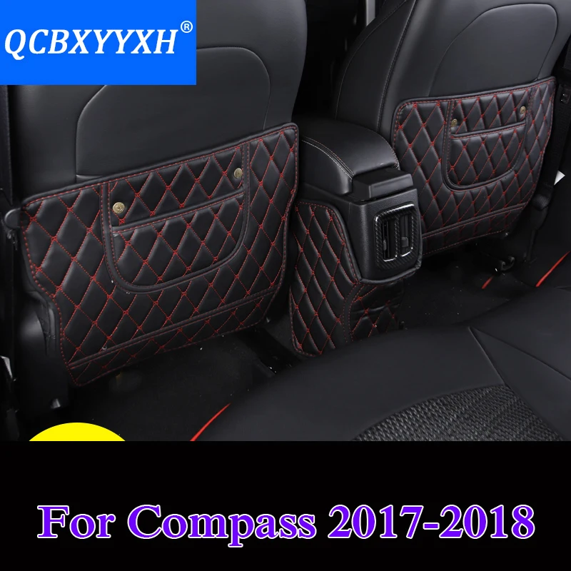 Car Styling 3 шт. кожа спинки сиденья Анти Удар коврики для Jeep Compass- анти-ребенок- пэд покрытие внутренних Accerossies