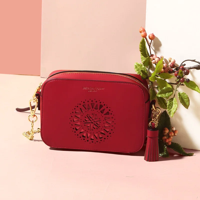

JONBAG The bride red mori chain small bag fashion Korean version versatile single-shoulder slanting camera women's bag for weddi
