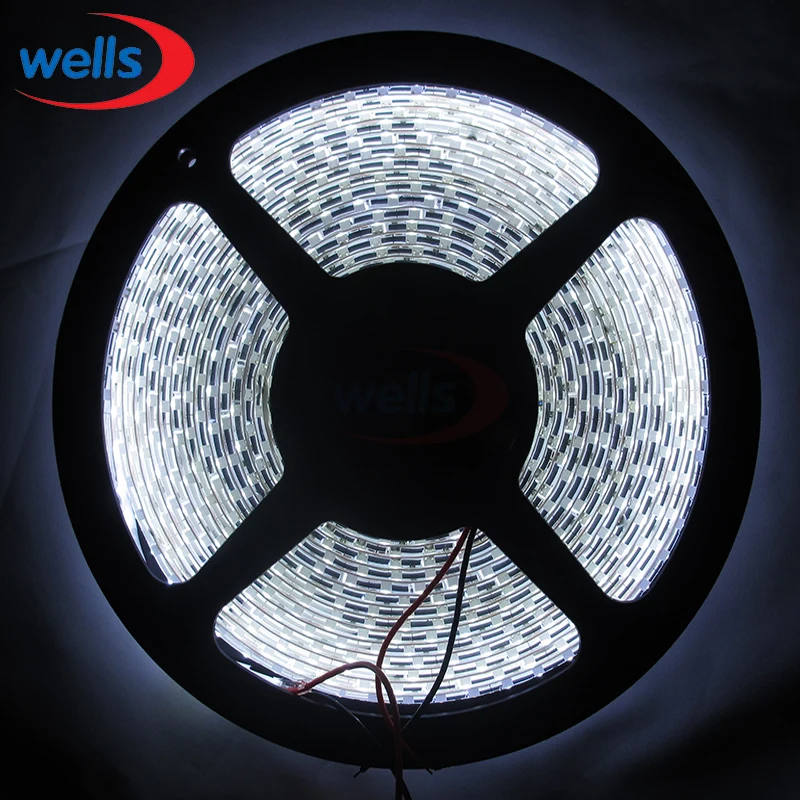 

5M SMD 3528 Cool White 600 LEDs Strip Light 120Leds/M Car DC24V Waterproof IP65
