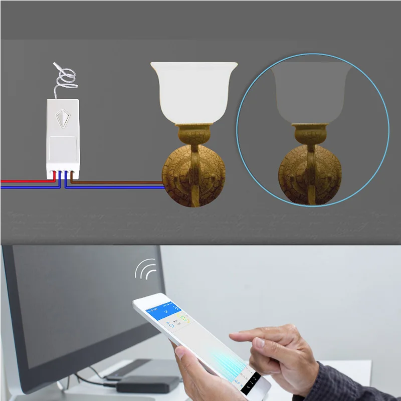 

2pcs Smart Wifi 220v APP Remote Switch Switch Wireless Control Receiver Smart Home Timer Universal Wifi Light Switch