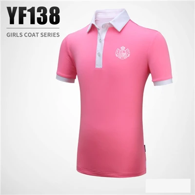 Girls Golf Summer Skirts Set Children Breathable Shirt Skirt Apparel Quick Dry Clothing Set Girls Tennis Badminton Suit AA60485 - Цвет: pink tees