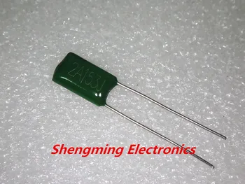 

100pcs 2A153J 100V 0.015uF 15nF 15000pF Polyester Film Capacitors.
