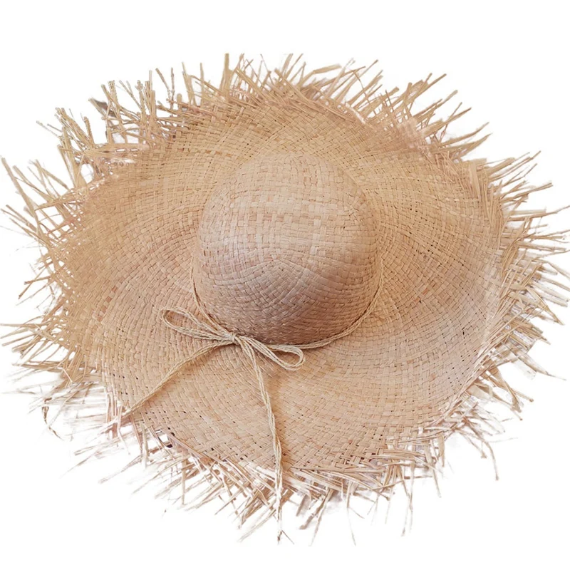 

Beach Hat Summer Women Casual Sun Hats Hats Wide Brim Straw Solid Color Foldable Beach Hat Seaside Holiday Sun Protection Viso