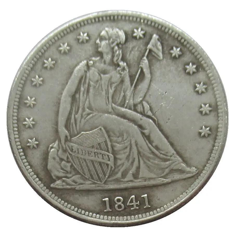

1841 Seated Liberty Dollar Silver Plated Copy Coins Retail