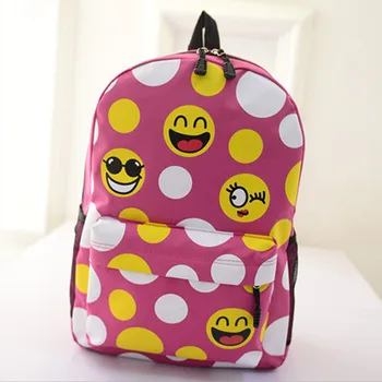 

Oxford Smiley School Bag Schoolbag EXO Printing Colorful Backpack Harajuku Zipper Travel Backpack Cheap Stuff Free Shipping