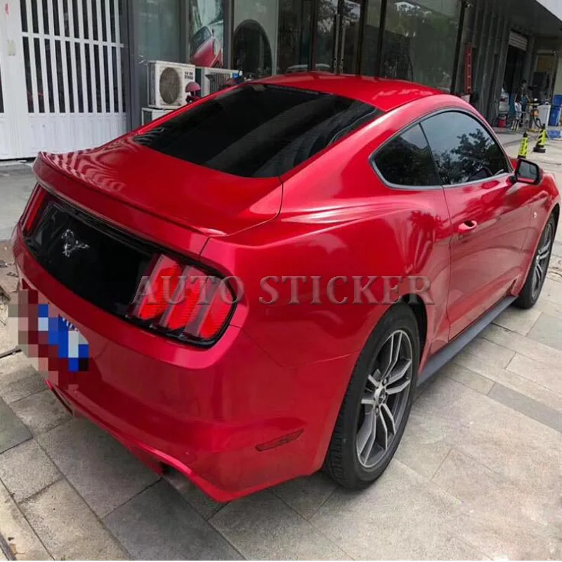 red glossy metallic car wraps 4