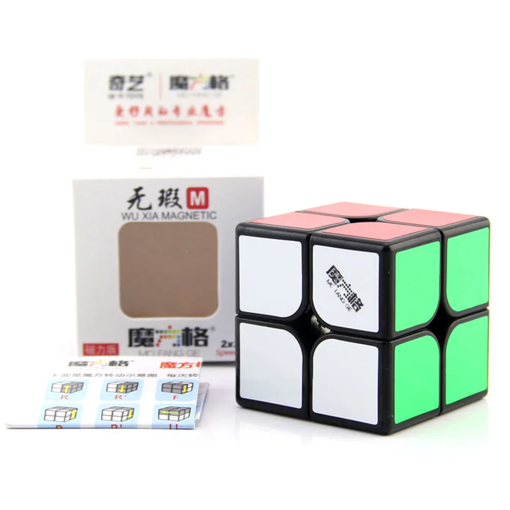 QIYI 2X2 WuXia M Magic Cube гладкая Магнитный 2x2x2 быстро ультра-Гладкий кубар-Рубик на скорость игрушки подарок