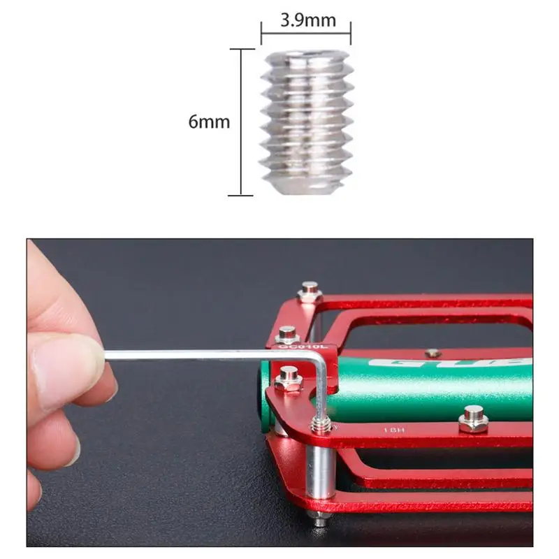 10 шт. велосипедные педали винты педали шпильки аксессуары M4 велосипедные педали противоскользящие винты поддержка Прямая поставка