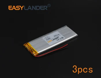 

3pcs/Lot 3.7V 950mAh Polymer Li-ion Battery For electronic part DIY Speaker Flash lighting Oticon Streamer safety lamp 402883