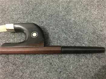 

Brazil bass bow. Pisces eye inlay. Colored winding. Ebony tail base. Bass bow #4901