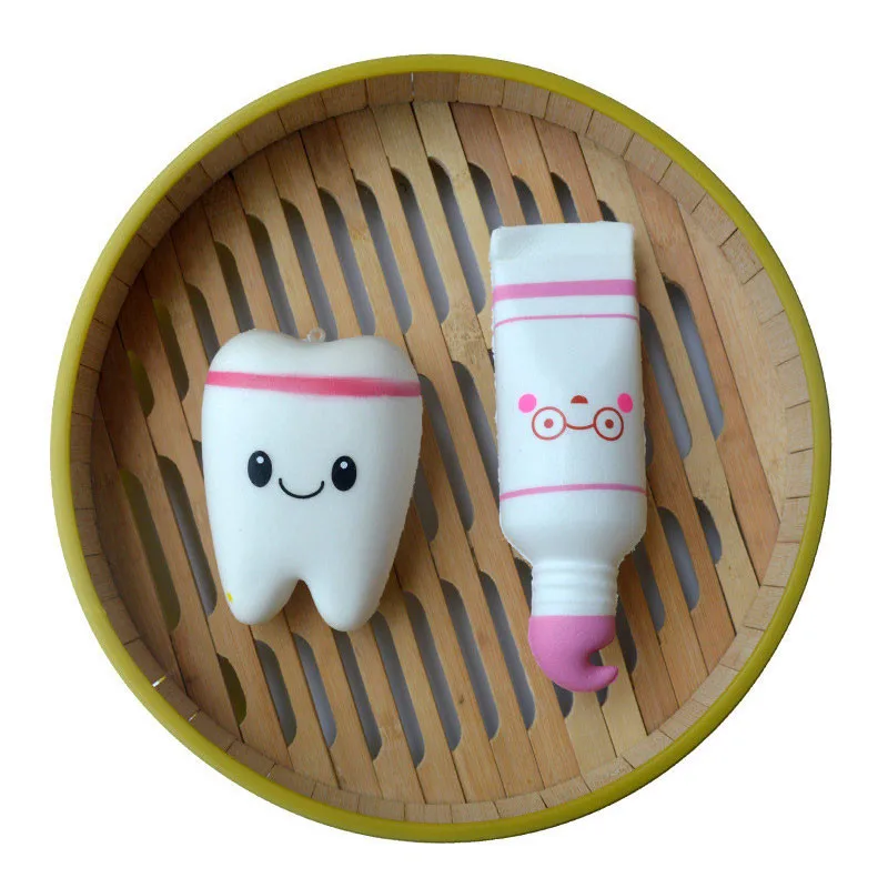 Adorable Jumbo Tooth Squishy Toy Smile Teeth Slow Rebound squishy simulation toy children s teeth decompression 1