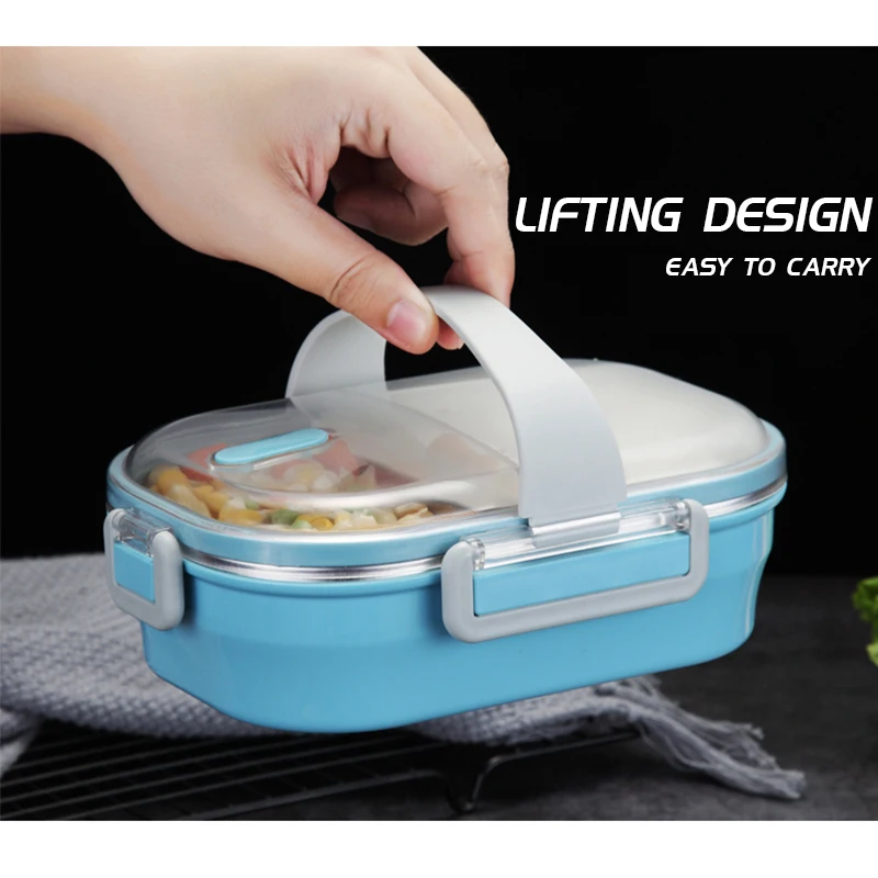 1 Шт. Портативный Lunch Box Для Детей Школа 304 Из Нержавеющей Стали Bento Кухня