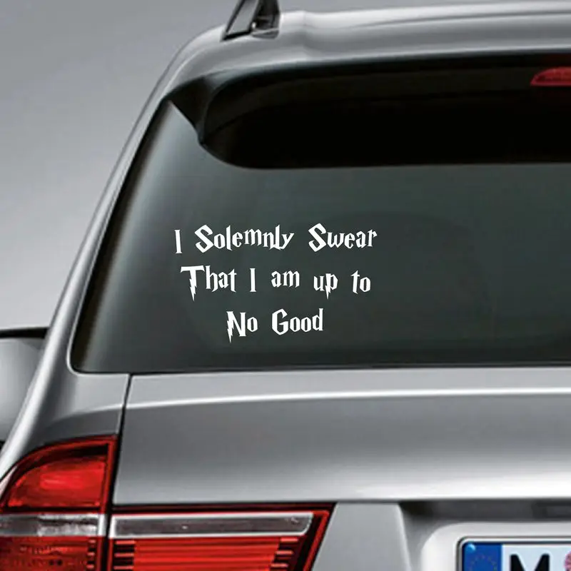 I Solemnly Swear That I Am Up To No Good Car Decal Sticker Harry Potter
