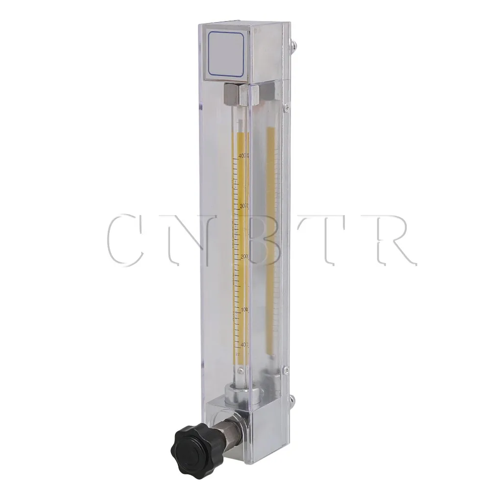 CNBTR 3.4x10.5x23.8cm Silver LZB 4 Metal Acrylic Oxygen Gas Flow Meter