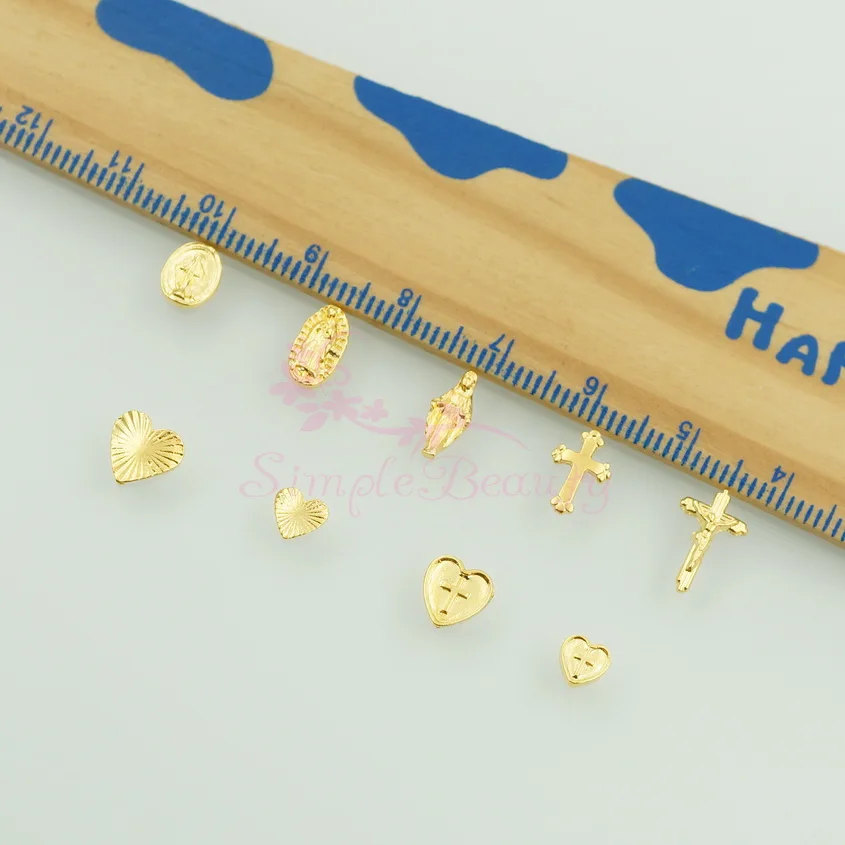 Новое поступление 100 шт/партия японский стиль золотые шармы из металлических сплавов дизайн ногтей Маникюр 3D сделай сам дизайн украшения Аксессуары Инструмент поставка