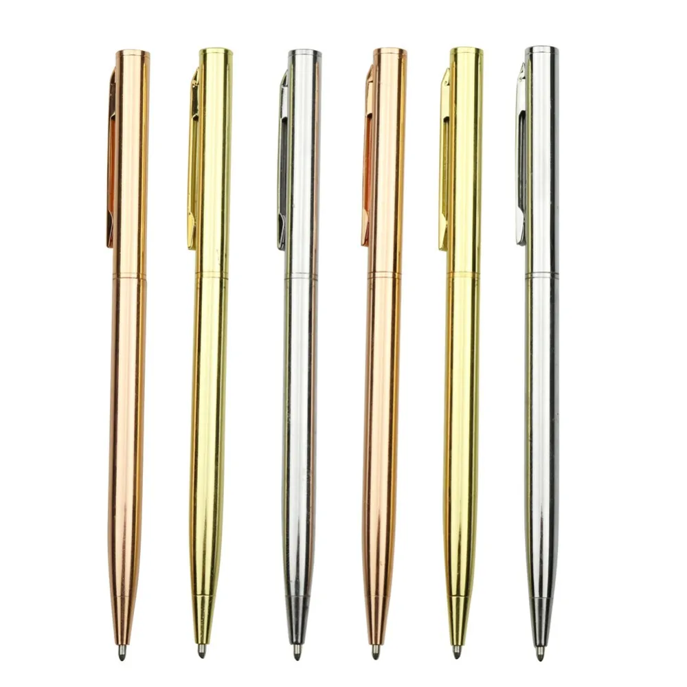 

HOT Pen 30 pcs 1.0mm Ballpoint Pen OR Refill 100 pcs Metallic Signature Business Office Gift Pen Gold Silver Rose Gold Good Feel