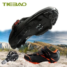 TIEBAO-Zapatillas de Ciclismo con autosujeción para hombre y mujer, transpirables, con pedales SPD para Ciclismo de montaña