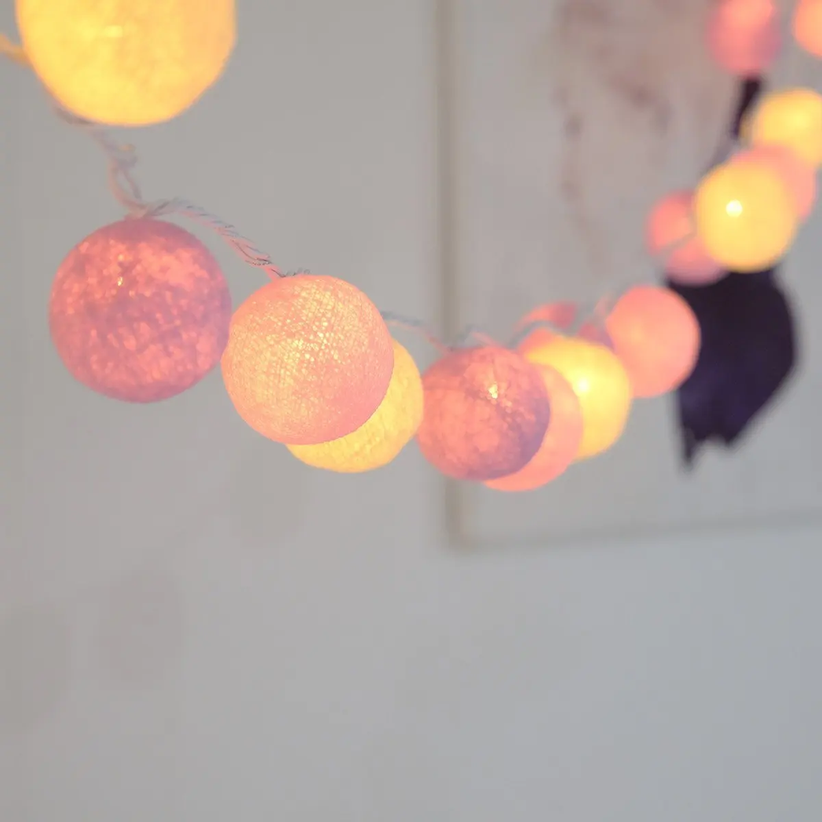 Гирлянда светодиодная теплая белая 4 м внутренняя елка 220 В перем. Тока|fairy lights|cotton