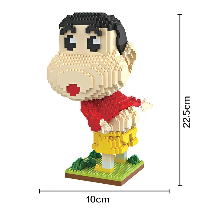 

HC 9023 1685Pcs Crayon Shin Chan Cartoon DIY Magic Blocks Diamond Building Block Toys Compatible with Legoings LOZ HC9023
