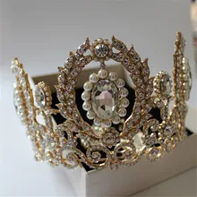 Белый цветок розы кристалл жемчуг lanrge queen Корона головной убор Венок невесты аксессуары для волос