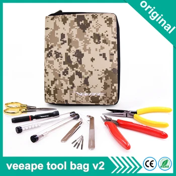 

Veeape Vape tool kit Grey Desert Camouflage case bag Cutter Plier Elbow Ceramic Tweezer Coil jig Brusher scissors Screwdriver